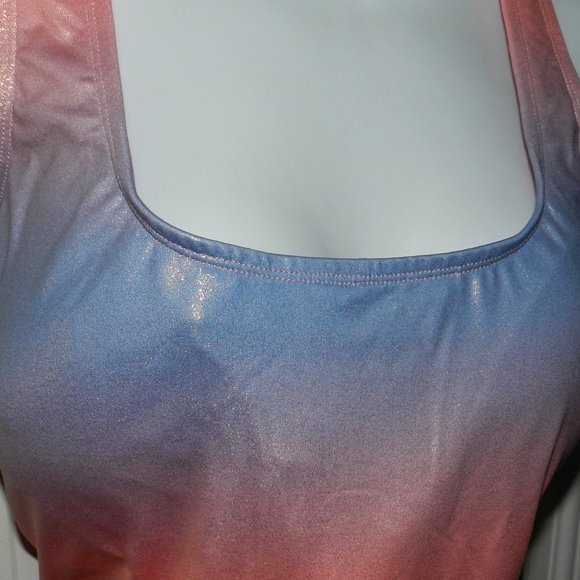 Ashley Stuart Women's Plus 2XL Shiny One Piece Swimsuit Purple/Pink🆕Fast💨⚡🚚 - Picture 5 of 12